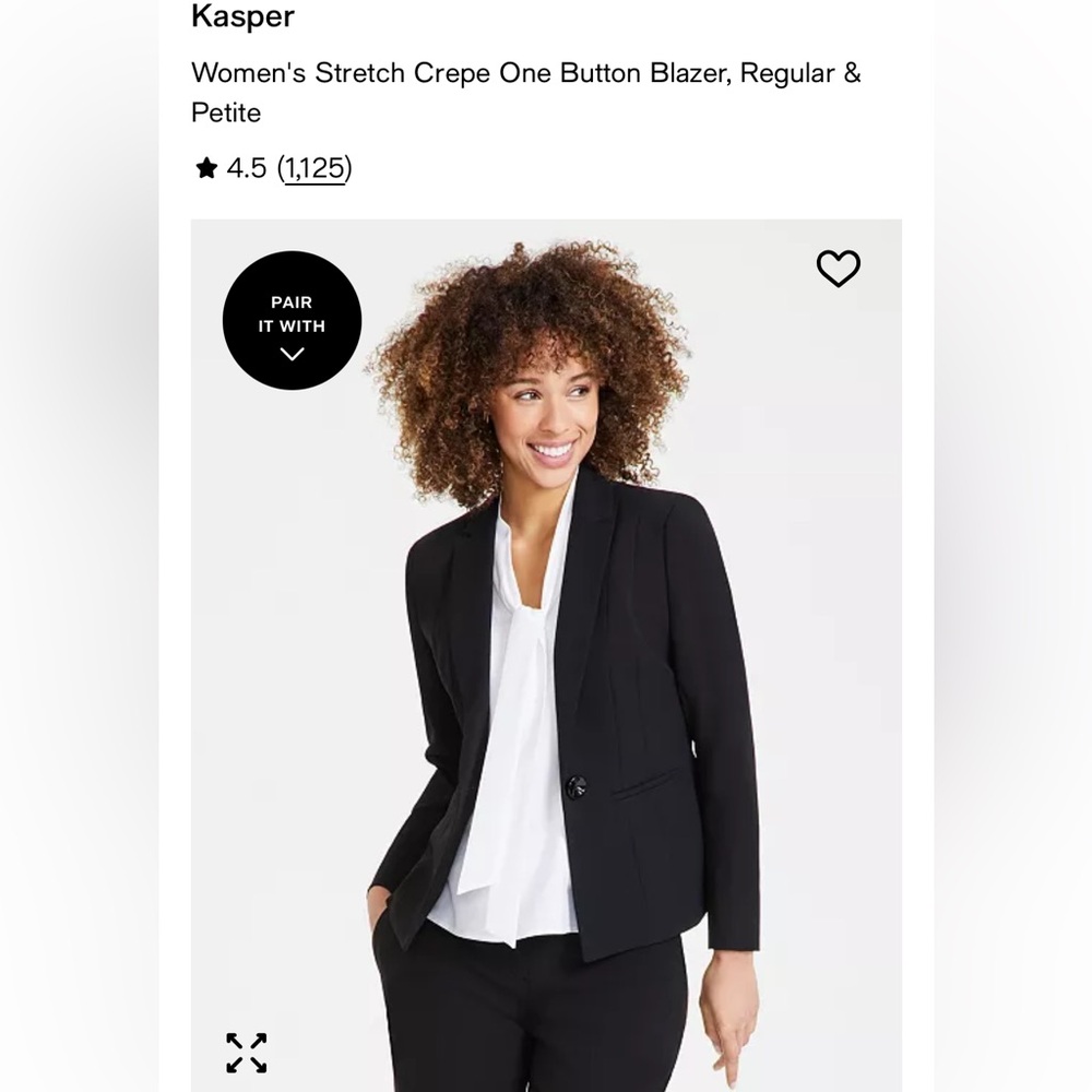 Kasper Women's Classic Black Blazer